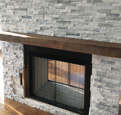 Custom fireplace mantel