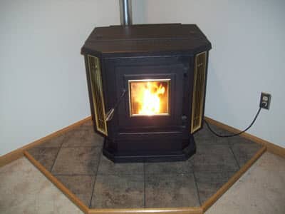 wood stove hearth pad ideas