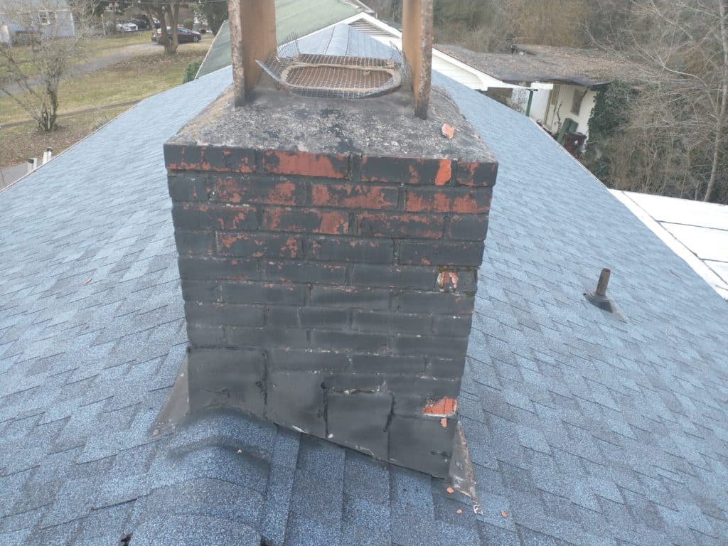chimney cap repair before