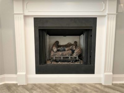 staging a house fireplace